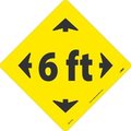 Nmc 6 Ft Arrow Walk On Floor Sign, WFS79YL WFS79YL